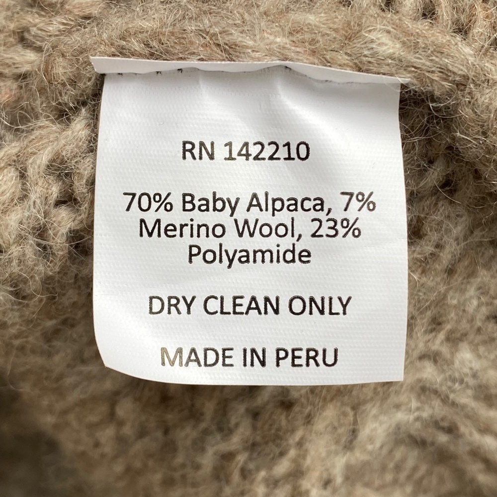 MERSEA Lima Luxe Alpaca Blend Oversized Pullover Sweater One Size - Picture 5 of 6